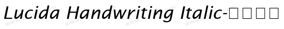 Lucida Handwriting Italic字体转换